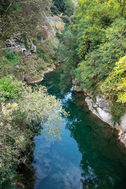 Cares trail ruta del Cares in Picos de Europa Asturias Spain