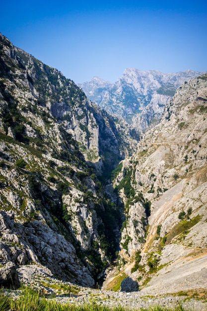 Cares trail ruta del Cares in Picos de Europa Asturias Spain