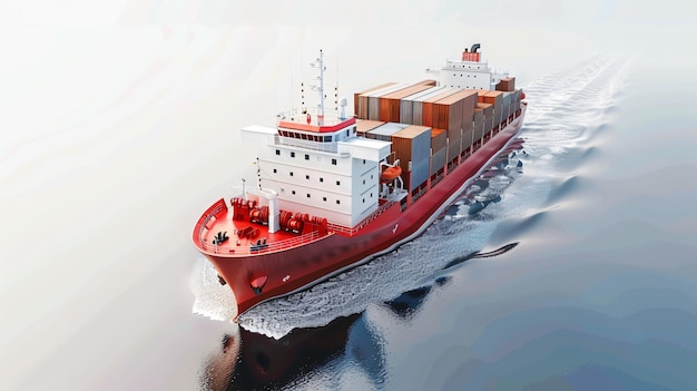 Cargo Container Ship Sailing in Sea for Import Expo