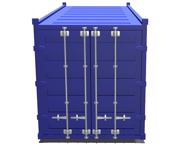 Cargo container for the transport of goods 3d render illustration