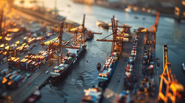 Cargo Shipment in the Harbor A Glimpse of Modern Trade Generative AI