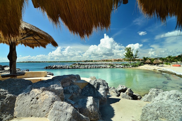 Caribbean Sea Rivera Maya coastline seashore sea view lagoon relax summer holidays