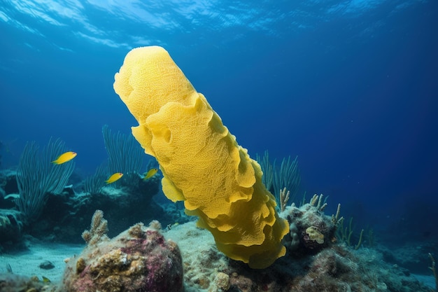 Caribbean Sea s Yellow Tube Sponge near Cozumel Mexico