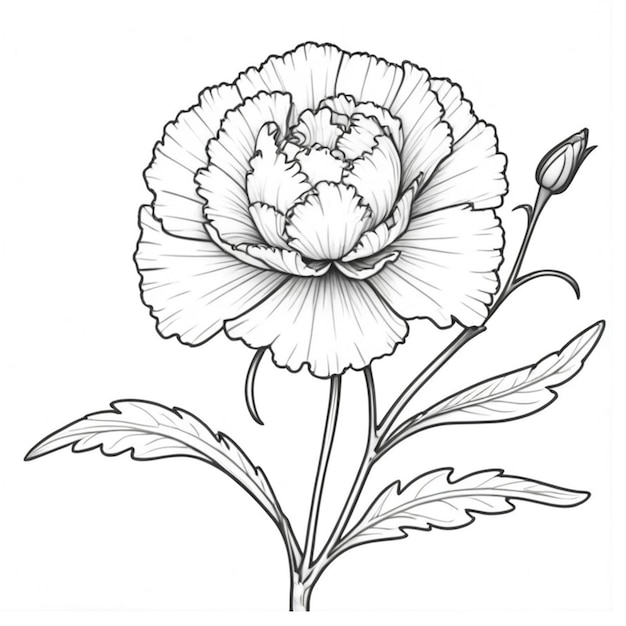 Carnation Coloring Pages