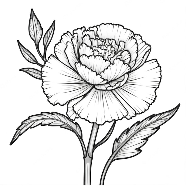 Carnation Coloring Pages