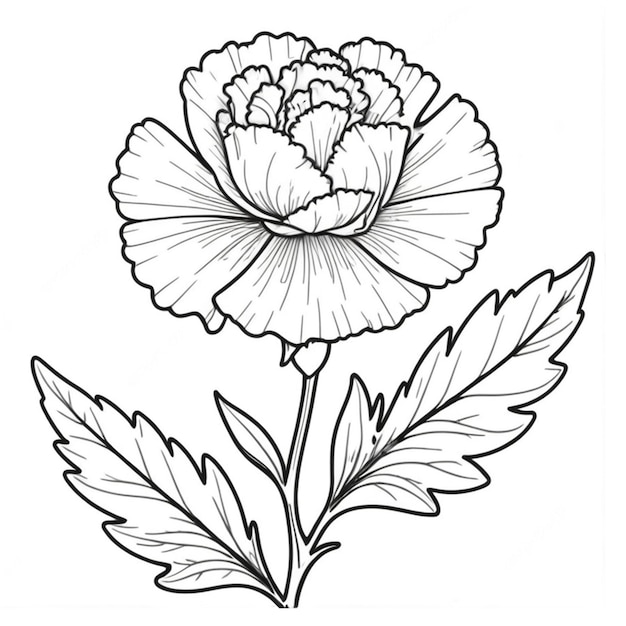 Photo carnation coloring pages