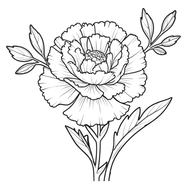 Photo carnation coloring pages