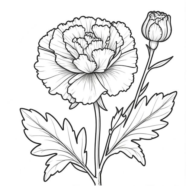 Carnation Coloring Pages