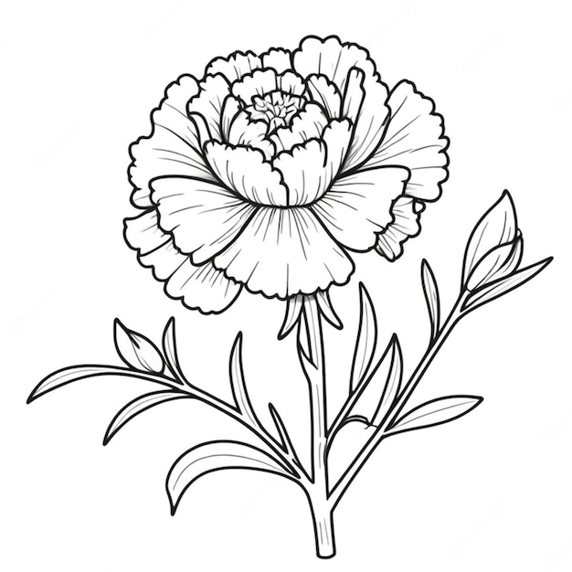 Carnation Coloring Pages