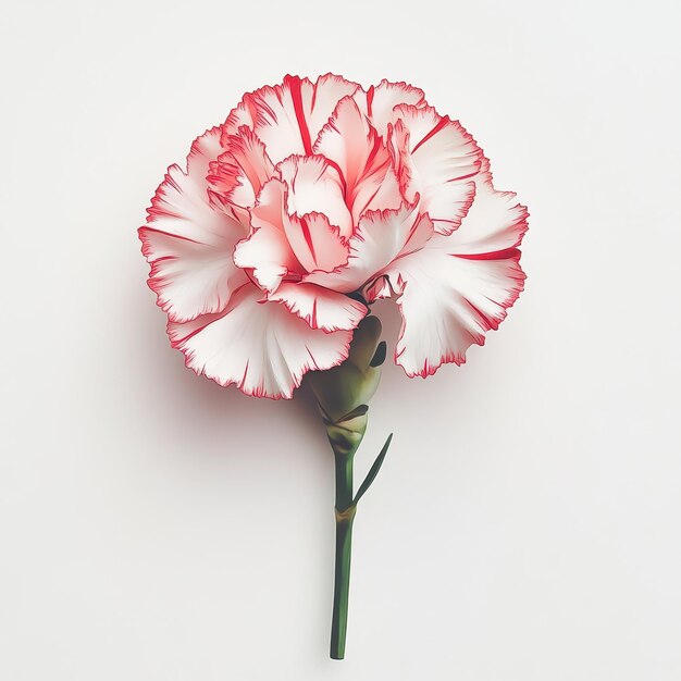 Photo carnation flower isolated on solid white background