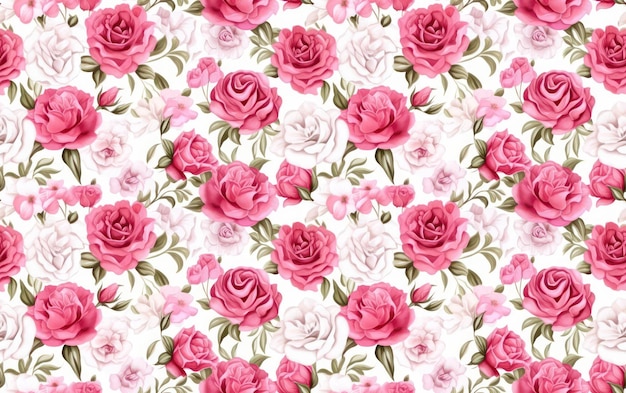 Carnation Watercolor Seamless Pattern Background