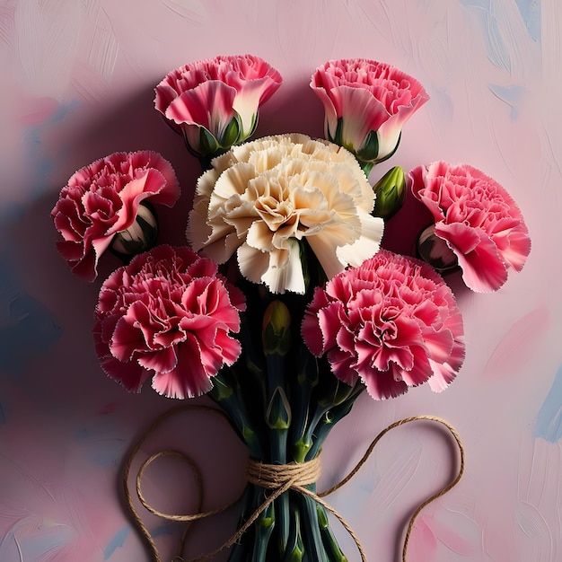 Photo a carnations flowers isolated background