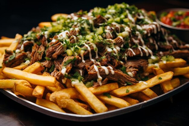 Carne Asada Fries with Crispy Edges delicious Carne Asada Fries food photography