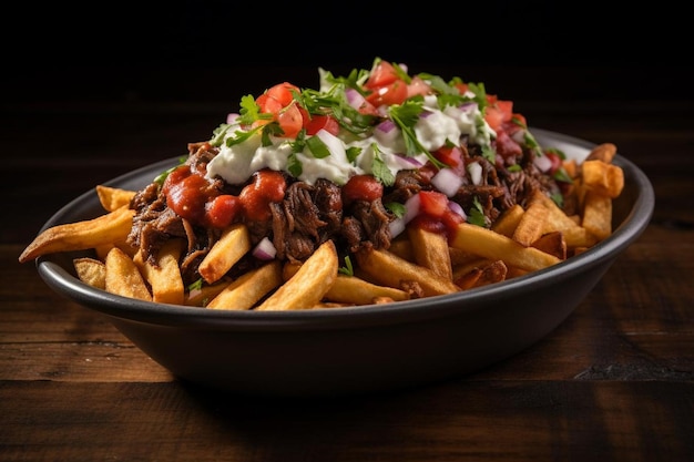 Carne Asada Fries with Smoky Barbecue Beef delicious Carne Asada Fries food photography