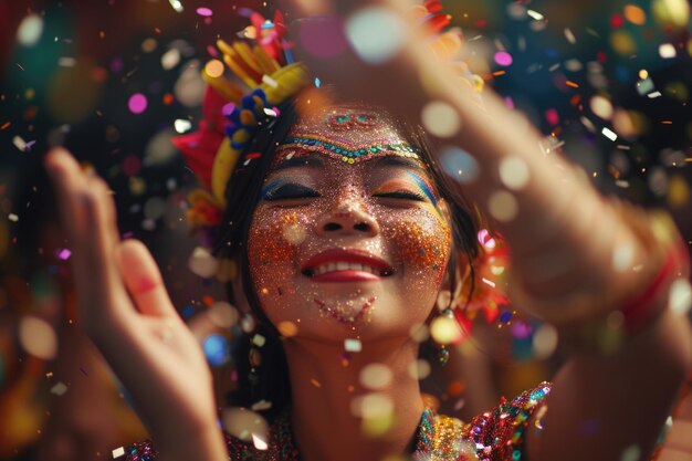 Carnival Celebration with Colorful Confetti