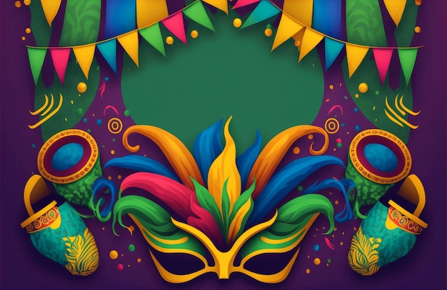 Carnival Green Background Mask