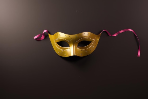 Carnival mask on black background