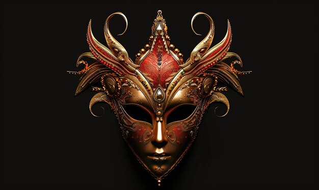 Photo carnival mask isolated on black background