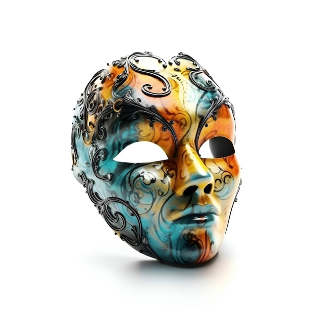 Carnival mask isolated on white background 3D illustration