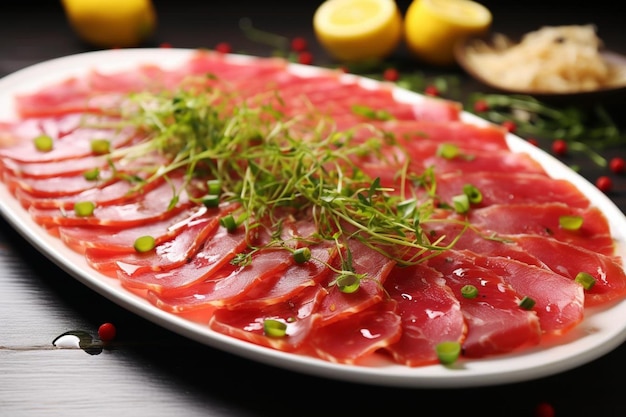 Carpaccio of Bresaola with Lemon Oil Carpaccio food image photography