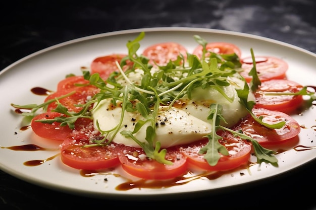 Carpaccio of Mozzarella with Tomato Carpaccio food image photography