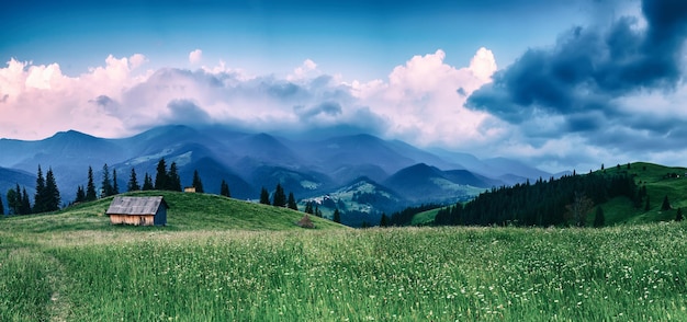 Carpathian mountain landscape