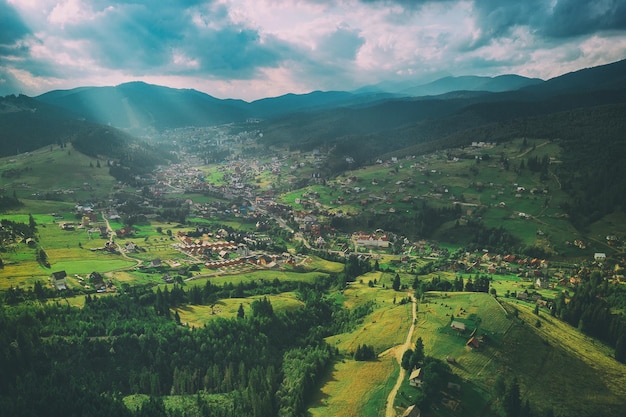 Carpathian mountain landscape