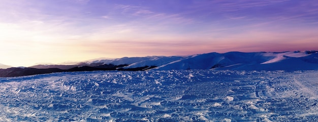 Carpathian mountains in winter Winter landscape taken in mountains