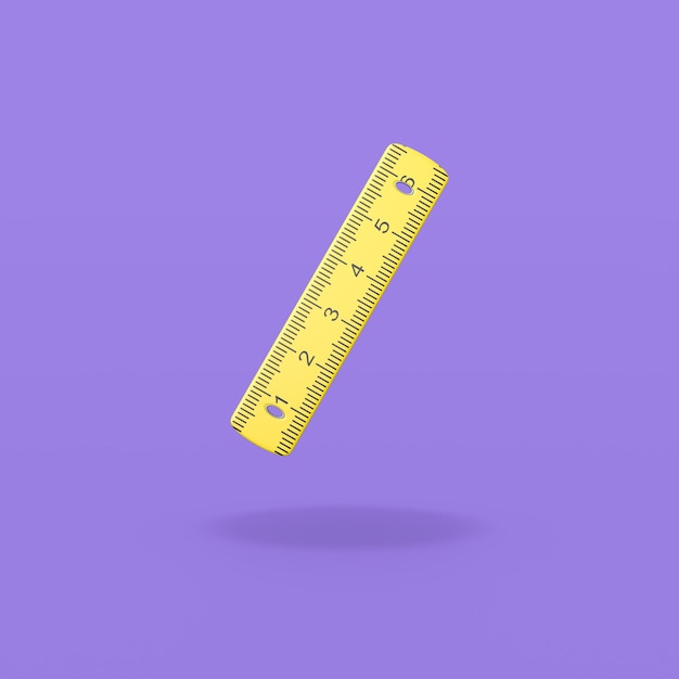 Carpenter's Ruler on Purple Background