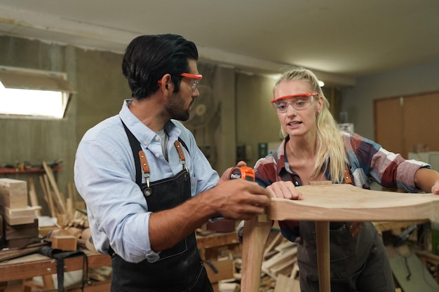 Carpenters Assembling Furniture