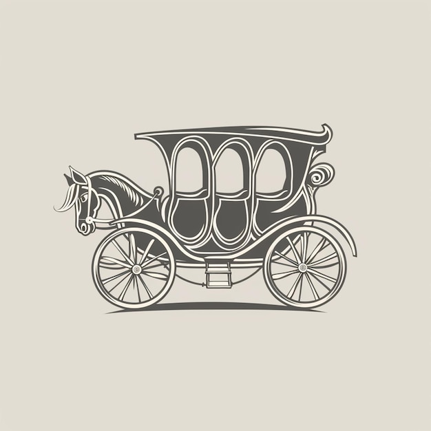 carriage vector logo isolated on background