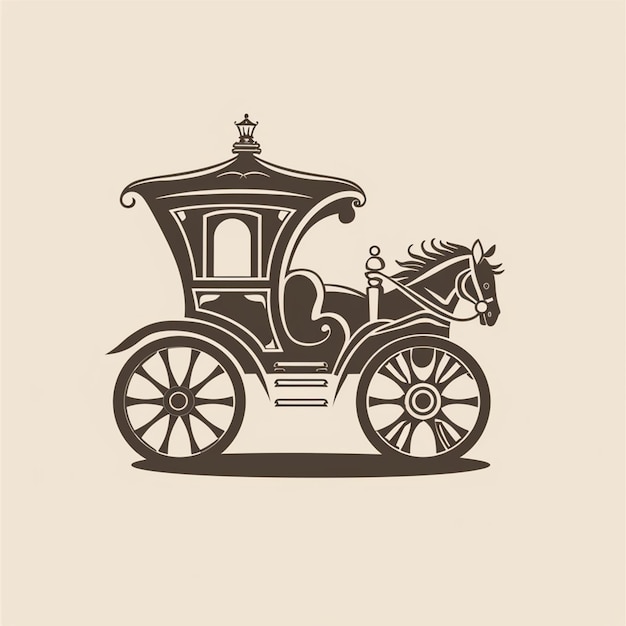 carriage vector logo isolated on background