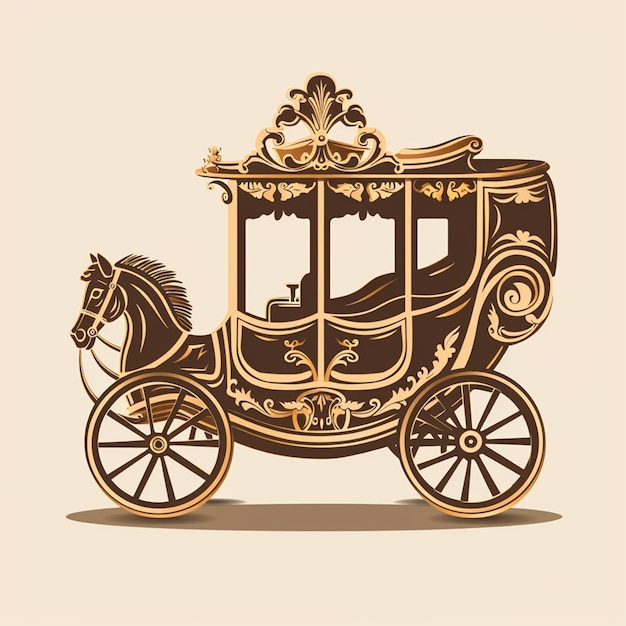 carriage vector logo isolated on background