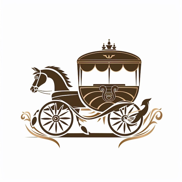 carriage vector logo isolated on background