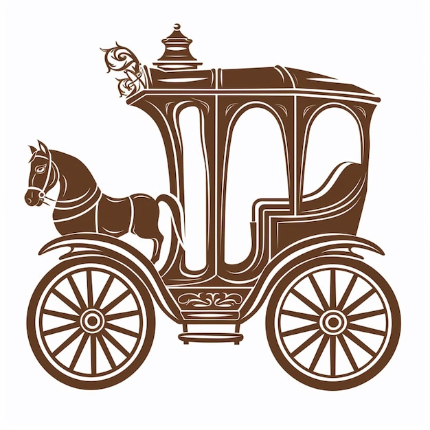 carriage vector logo isolated on background