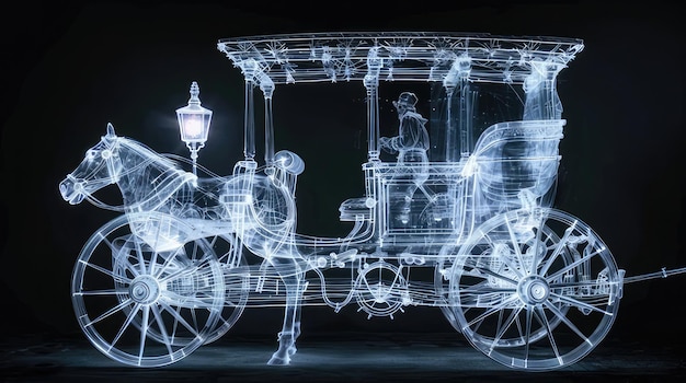 Photo a carriage with lights on it and the word  light  on the side