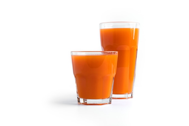 Carrot juice isolated    