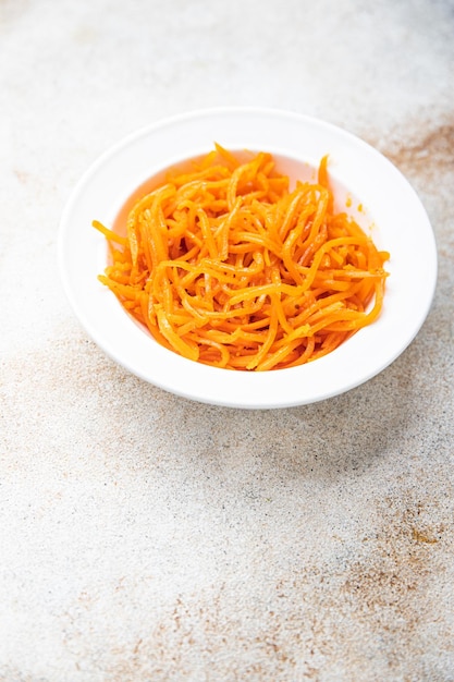 Carrot salad vegetable beta carotene fresh healthy meal food snack on the table