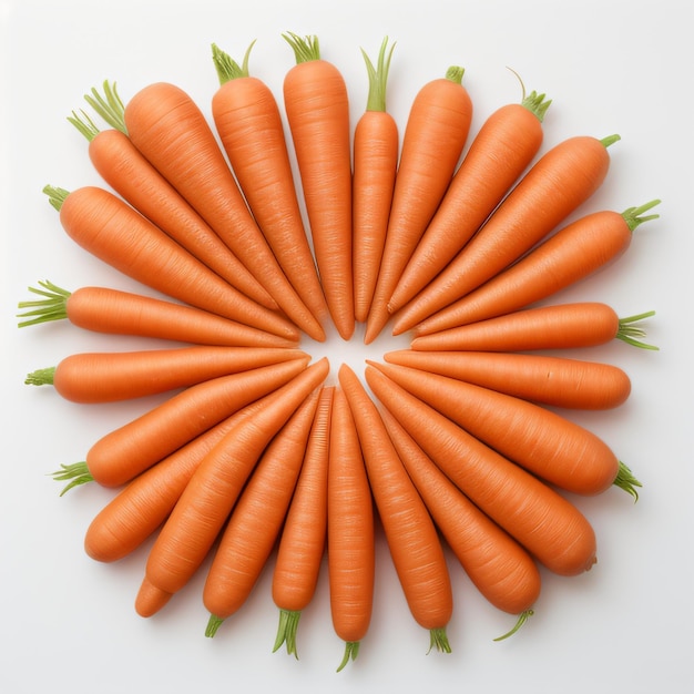 Photo carrots isolated on white background