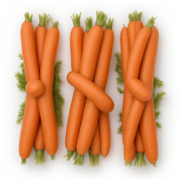 Photo carrots isolated on white background