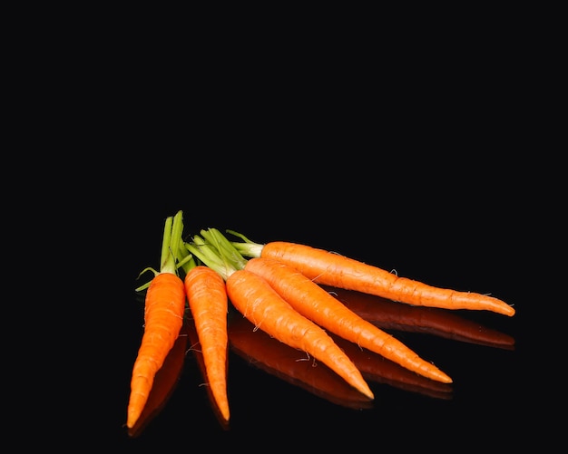 Carrots and juice in a glass