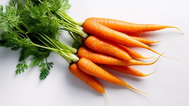 Carrots on a white background with the word carrots on it