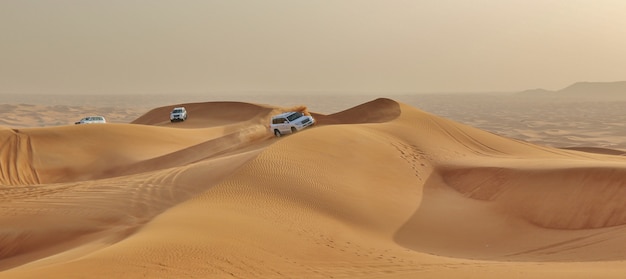 Cars in a desert