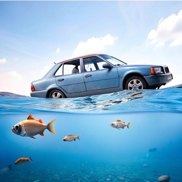 Photo cars in water environments