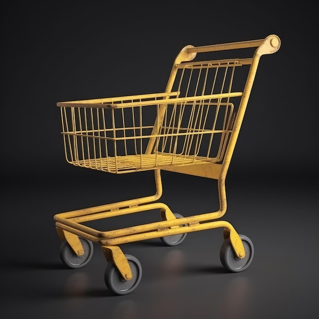 Cart market cart 3d render generative ai