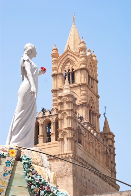 Cart of santa rosalia in the Cathedral of Palermo