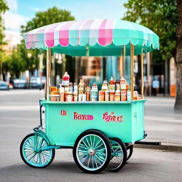 a cart with the word banana on it