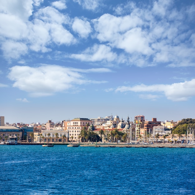 Cartagena skyline Murcia at Mediterranean Spain