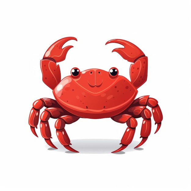 Photo cartelcore red crab vector illustration on white background