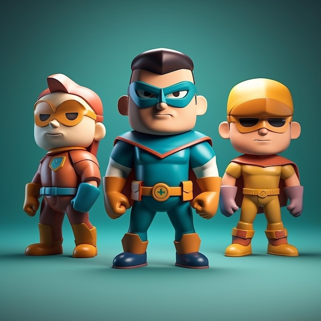 Cartoon Action Figures 3d